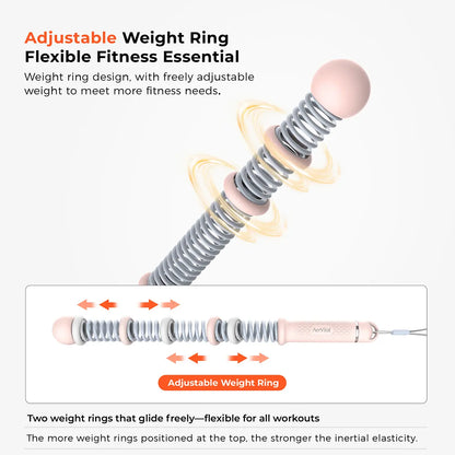 Aervital 2026 New Cordless Battle Ropes for Home Gym Full Body Workout Ropes for Men Women No Jump Ideal for HIIT Training Equipment & Festival Gift, Pink