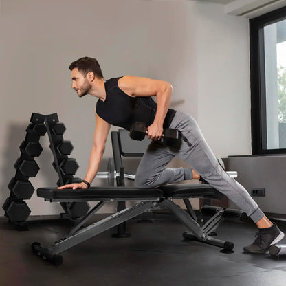 Ritfit PWB01 Foldable Weight Bench - Home Fitness Equipment, Adjustable Lift & Incline Benches for Full Body & Glutes Workouts with Versatile Position Back Pad & Seat, Adjustable Lift Benches