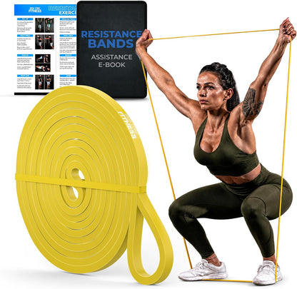 Pull up Assistance Resistance Bands - Long Loop Power Bands for Men and Women - Strength Power Flexibility Training at Home & Gym - Ebooks & Workout Chart Included by
