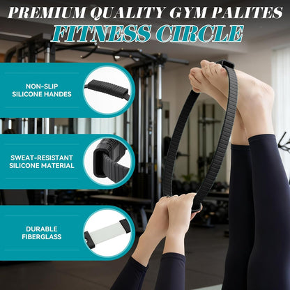 Pilates Ring, Silicone Magic Pilates Rings, Lightweight & Durable Flexible Fitness Circle Exercise Equipment for Toning Arms, Thighs,Legs, Core,Yoga & Physical Therapy