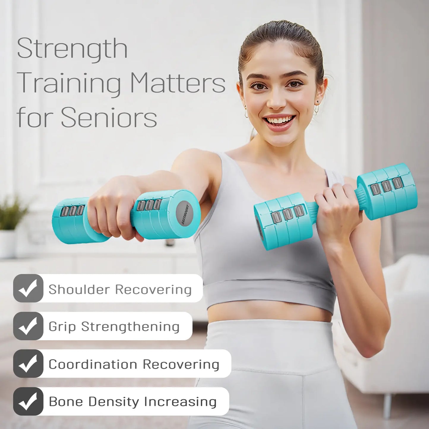 EAST MOUNT Adjustable Dumbbells Set of 2 (5 Lbs Total), 6-In-1 Women'S Non-Slip Handle Body Weights with 1-Second Lock for Home-Gym & Office Use, Fast Adjust Free Weights That Maintains a Firm Grip & Improves Physical Fitness, One-Second Lock
