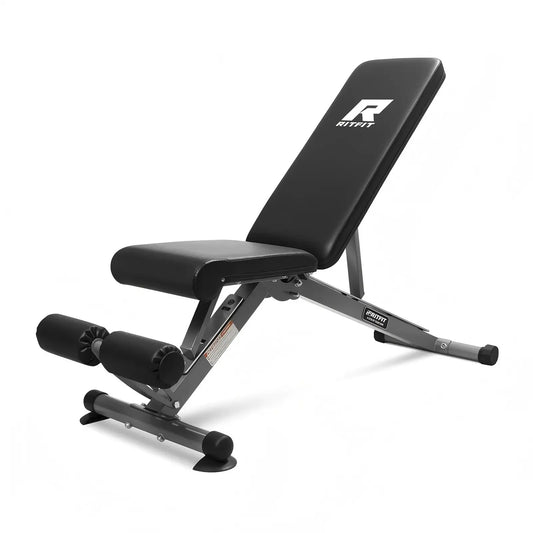 Ritfit PWB01 Foldable Weight Bench - Home Fitness Equipment, Adjustable Lift & Incline Benches for Full Body & Glutes Workouts with Versatile Position Back Pad & Seat, Adjustable Lift Benches