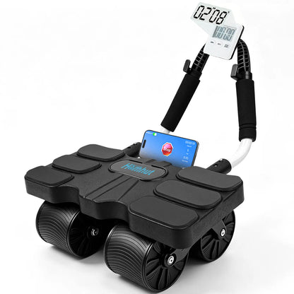 Automatic Rebound Ab Workout Equipment - New Ab Roller Wheel with Timer & Knee Mat, Elbow Support for Women Men Core Training