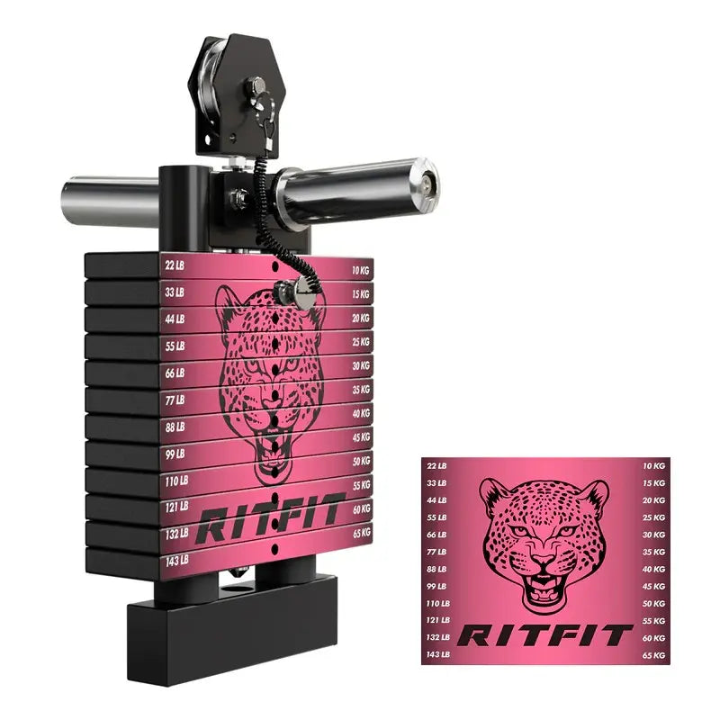 RITFIT Pink M1 Pro/2.0 Multifunctional Smith Machine - at Home Gym Equipment with Cable Crossover System, Squat Rack, Adjustable Strength Training Gear, Home Exercise Station, Home Exercise Equipment