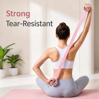 [Summerwins] Women’S Silicone Figure 8 Resistance Band - Lightweight Elastic Hand Gripper Flexible Grip Attachment Hand-Pulling Band, Shoulder Stretch Tool for Home Yoga, Desk Breaks, Arm Workout for Woman, Resistance Band Workout, Handheld