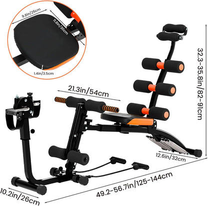 Multi-Functional Adjustable Ab Workout Bench – Sit-Up & Push-Up Exercise Chair for Home Fitness