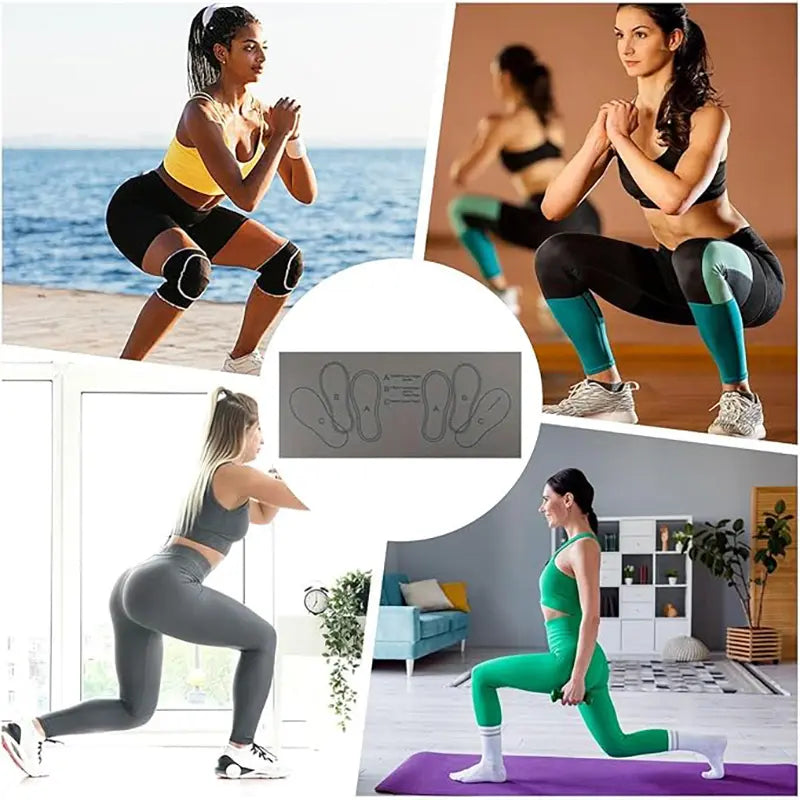 Unisex Anti-Slip Textured Grip Yoga Mat - Wear-Resist, Firm Hold, Durable Knee Support Pad, Impact-Absorbing, Noise-Reducing Functional Mat for Yoga, Squats, Gym Fitness, Impact Absorb