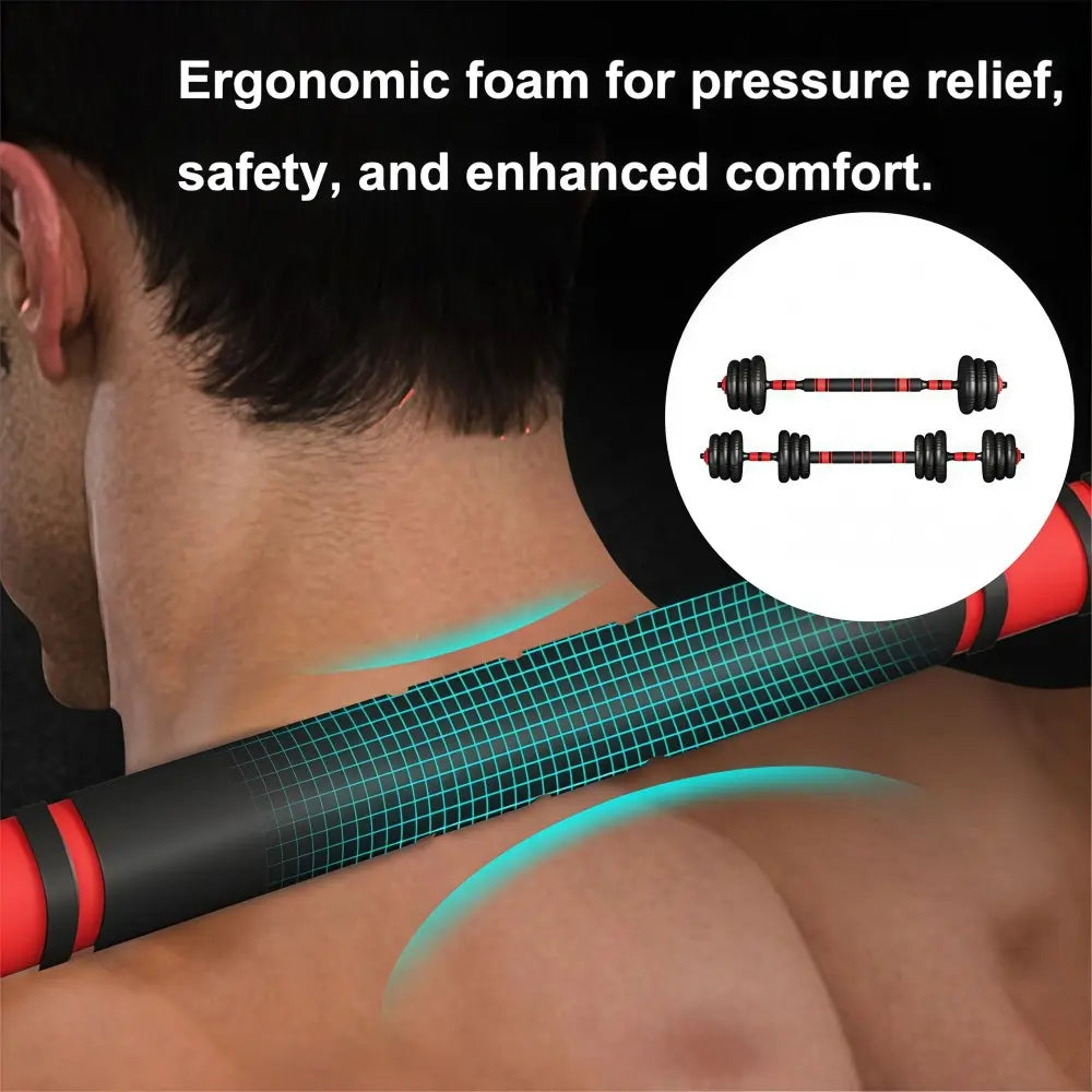 66Lbs Adjustable Dumbbells Set with Connector - 3-In-1 Design for Barbell, Push-Up Stand Use, Ideal for Home Gym Resistance Training, Suitable for Men/Women, Home Gym Equipment, at Home Gym
