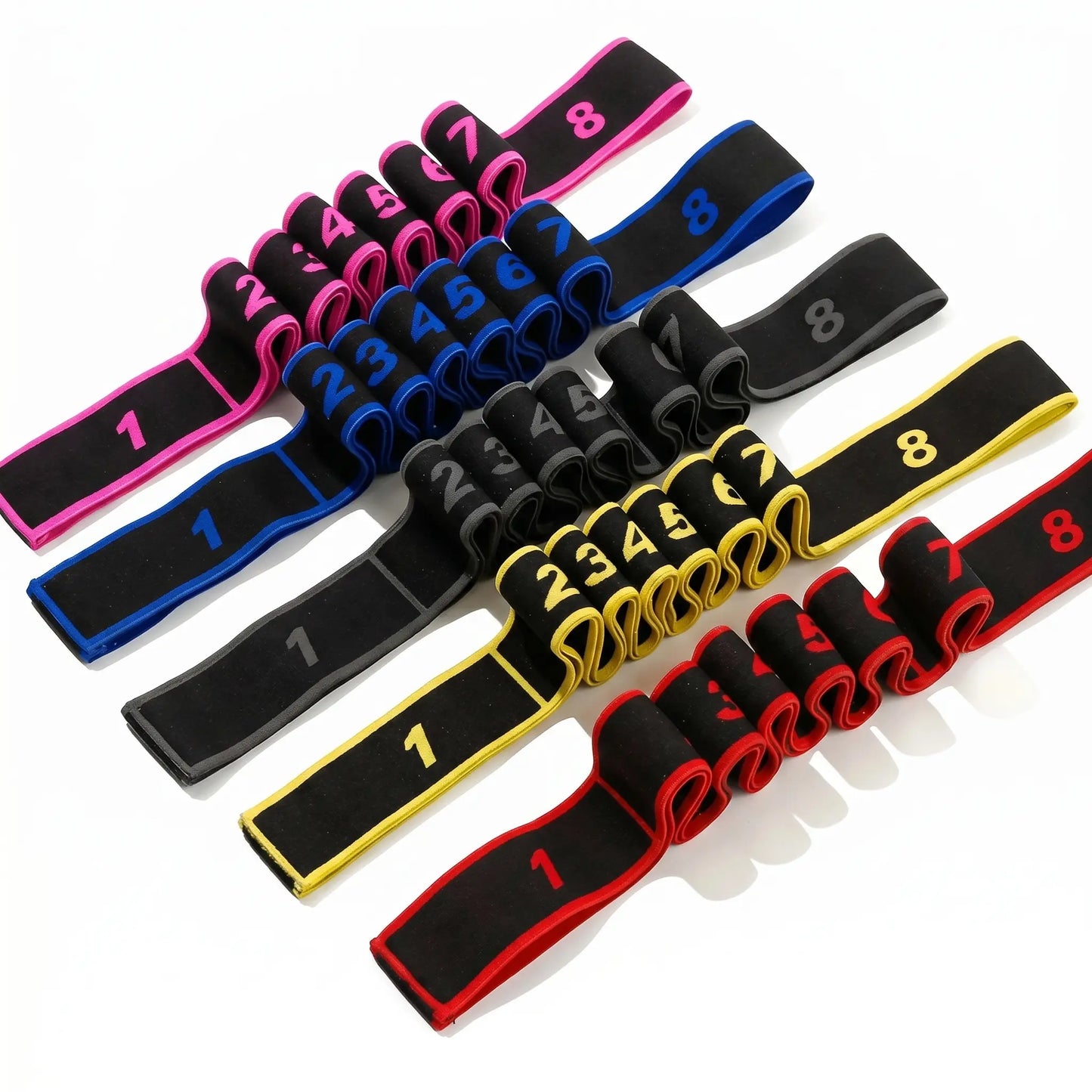No More Stiff Shoulders! Yoga Resistance Bands - Yoga Number Bands - Latex Resistance Bands for Back Stretching - Essential for Yoga/Pilates/ Workout - Suitable for Beginners to Professionals | Top Choice Fitness Gift Women'S Sports