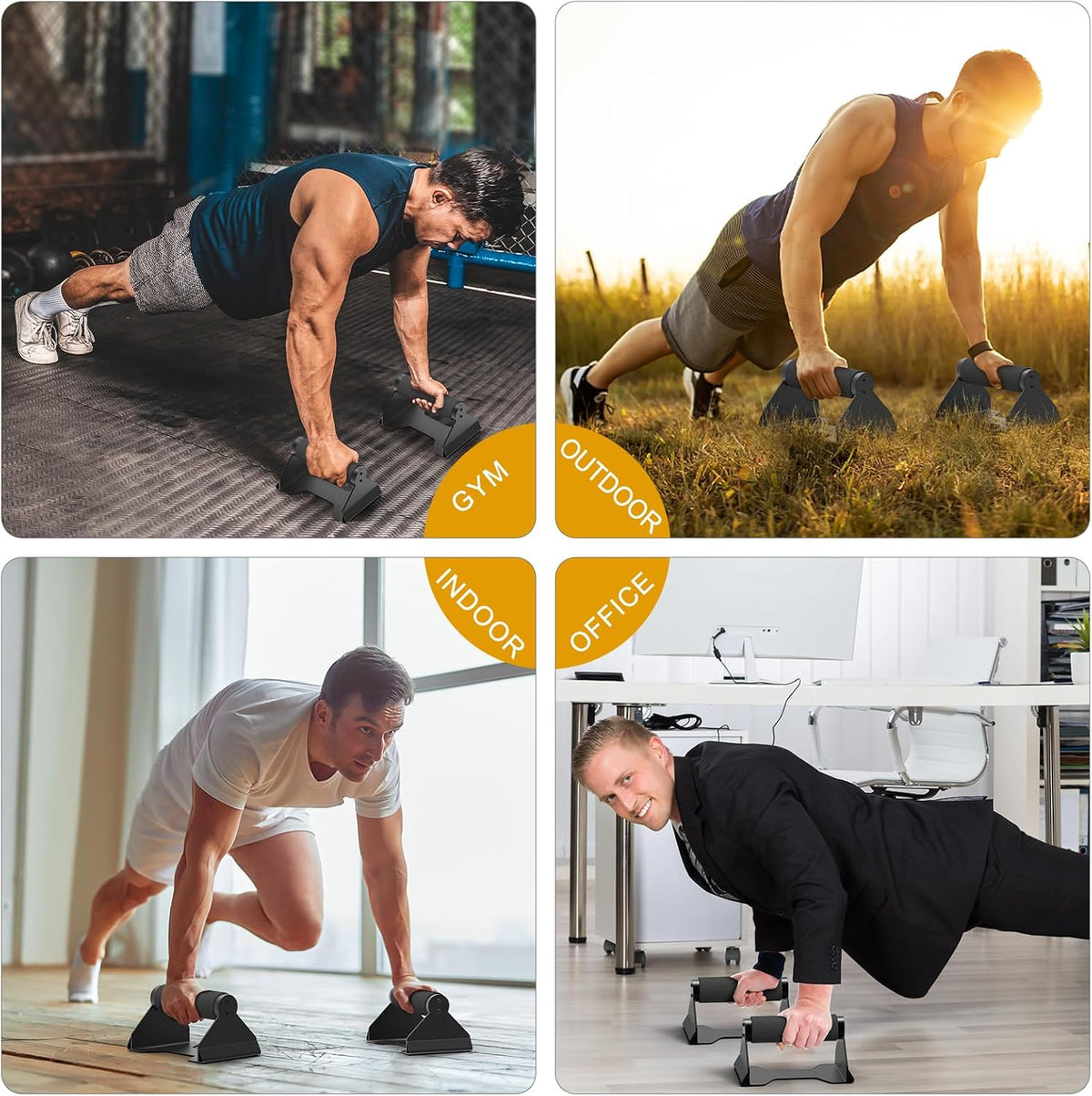 Push up Bars, Pushup Stands, Anti-Slip Soft Plastic Push up Handles, Bottom Anti-Slip Pad, Strength Training Equipment, Perfect for Floor Workout Exercise