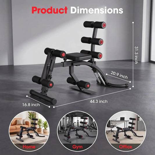 OPPSDECOR Ab Workout Machine & Squat Machine, Astm-Certified 660LBS Heavy-Duty Core Trainer, Sit up & Abdominal Exercise Machine for Home Gym, Spring-Assisted, Adjustable for Women & Beginners,Men & Women Tiktokshopbacktoschool