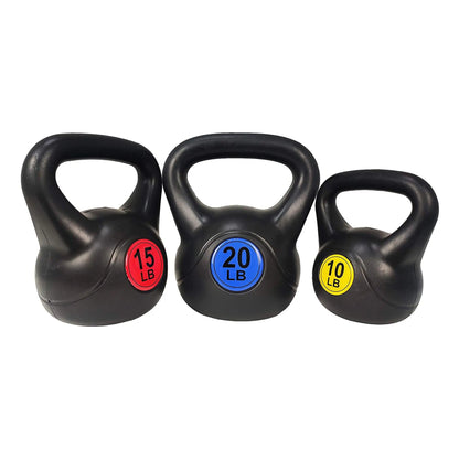 Balancefrom Kettlebell Fitness Exercise Weights, Set of 3, 10, 15, and 20 Pounds
