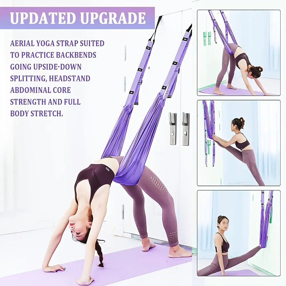 Ladies Aerial Yoga Stretch Band - Heavy Duty Resistance Band for Waist, Back and Leg Training, Pilates and Fitness Workouts Yoga Equipment Premium Elastic Band