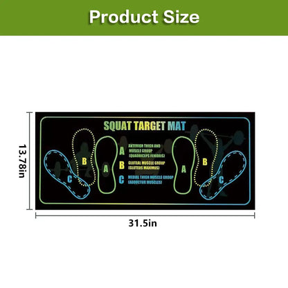 Exercise Mat Perfect for Squats, Leg and Ab Workouts, Squat Guide Mat, Squat Step Position, Squat Mat Knee Mat Lightweight and Portable for Men and Women Summervibes