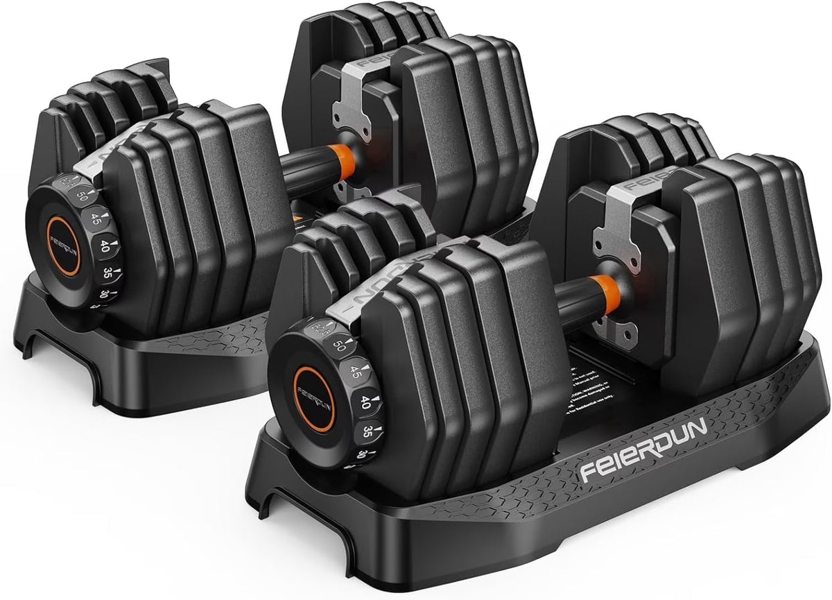 Adjustable Dumbbells Set 25LB a Pair Dumbbells Weights, 5 in 1 Free Weights 5/10/15/20/25Lb/50Lb Dumbbell with Anti-Slip Handle, Suitable for Home Gym Exercise Equipment