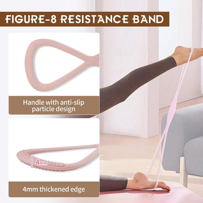 Pilates Essentials Kit for Women, 13.5" Magic Circle Fitness Set | with Mini Ball & Resistance Bands, for Beginner Home Workouts, Including Exercise Guide