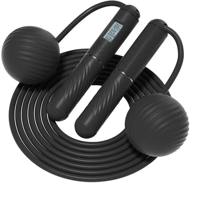 2 in 1 Jump Rope, Weighted Jump Rope for Fitness, Skipping Rope with Counter - Heavy Handles, Adjustable Length - Cordless Jumping Rope for Men Women Kids Fitness Exercise Training Ball-Weighted Jump Rope