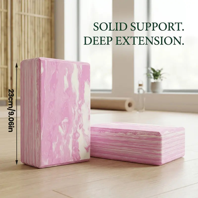 2-Pack Yoga Blocks, High-Density Yoga Brick Foam Blocks Non-Slip EVA Foam Block Yoga Props Accessories Yoga Equipment for Yoga Pilates Stretching and Meditation Stretching Gear