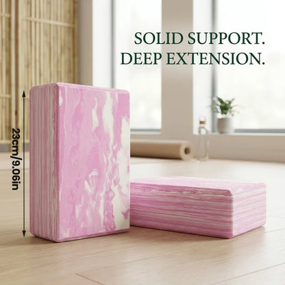 2-Pack Yoga Blocks, High-Density Yoga Brick Foam Blocks Non-Slip EVA Foam Block Yoga Props Accessories Yoga Equipment for Yoga Pilates Stretching and Meditation Stretching Gear