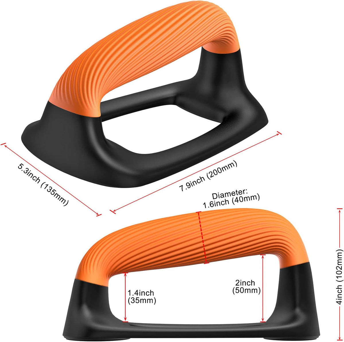 Push up Bars, Pushup Stands with Thickened Soft Plastic Handle, Stable and Non-Slip Base, Pushup Handles Perfect for Floor Strength Training
