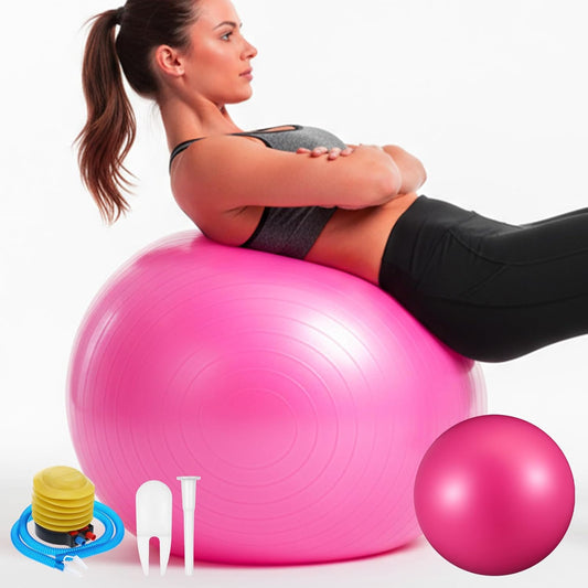 2PCS Yoga Ball, 25Inch Thicked Anti-Burst Exercise Balls for Workout Stretching Stability, Non-Slip Balance Ball Equipment for Women Pilates Physical Therapy Pregnancy Labor Birthing Fitness