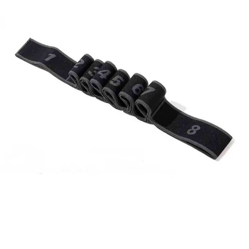 Yoga Pull Strap Belt Girl Elastic Latin Dance Stretching Band Loop Yoga Pilates GYM Fitness Exercise Resistance Band with Number NONE