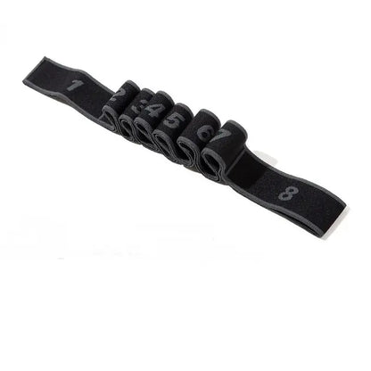 Yoga Pull Strap Belt Girl Elastic Latin Dance Stretching Band Loop Yoga Pilates GYM Fitness Exercise Resistance Band with Number NONE