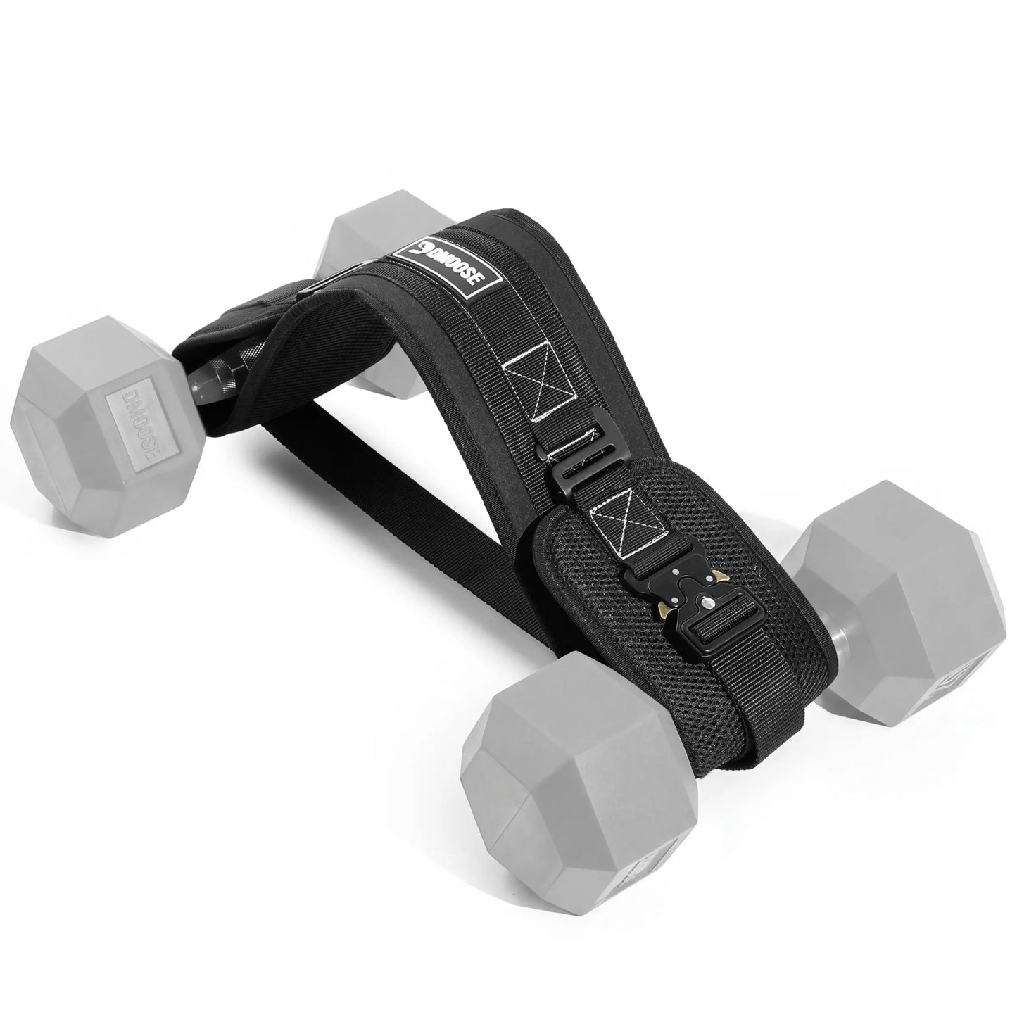Dmoose Fitness Hip Thrust Belt for Home Workout & Weightlifting, Padded Nylon and Neoprene Strap with Adjustable Fit and Quick Release Clips, Nylon+Neoprene, Supporting Belts, Unisex