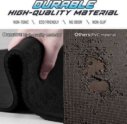 JELS Extra Thick Yoga Mat, 2/5 Inch, Ergonomic 3D Non Slip Design, SGS Certified TPE Material, Yoga Mat for Men Women with Carrying Strap,Exercises Mat for Yoga, Pilates and Floor Workout(72"X26")…