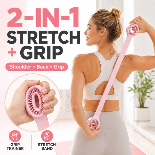 [Summerwins] Women’S Silicone Figure 8 Resistance Band - Lightweight Elastic Hand Gripper Flexible Grip Attachment Hand-Pulling Band, Shoulder Stretch Tool for Home Yoga, Desk Breaks, Arm Workout for Woman, Resistance Band Workout, Handheld