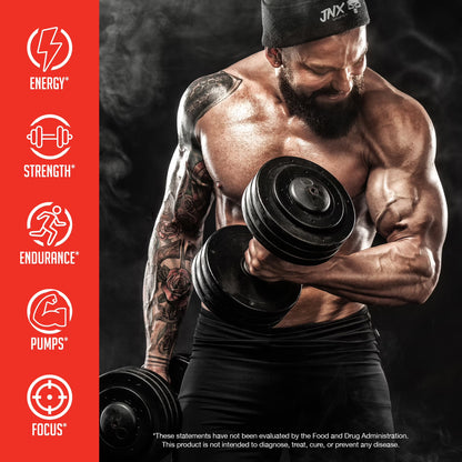 JNX Sports® the Curse Pre Workout Powder Watermelon Pre Workout Mix for Energy and Focus, 50 Serves