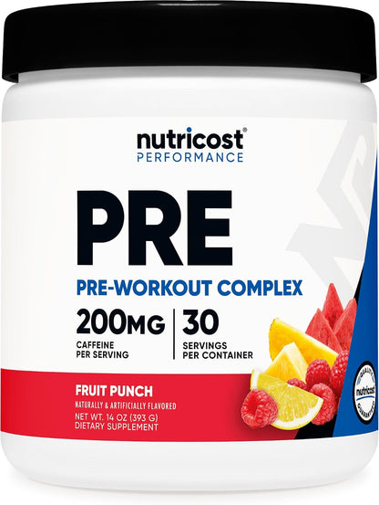 Pre-Workout Complex Powder (Blue Raspberry) 60 Servings | Pre-Workout Supplement with Beta-Alanine, Taurine and Amino Acids
