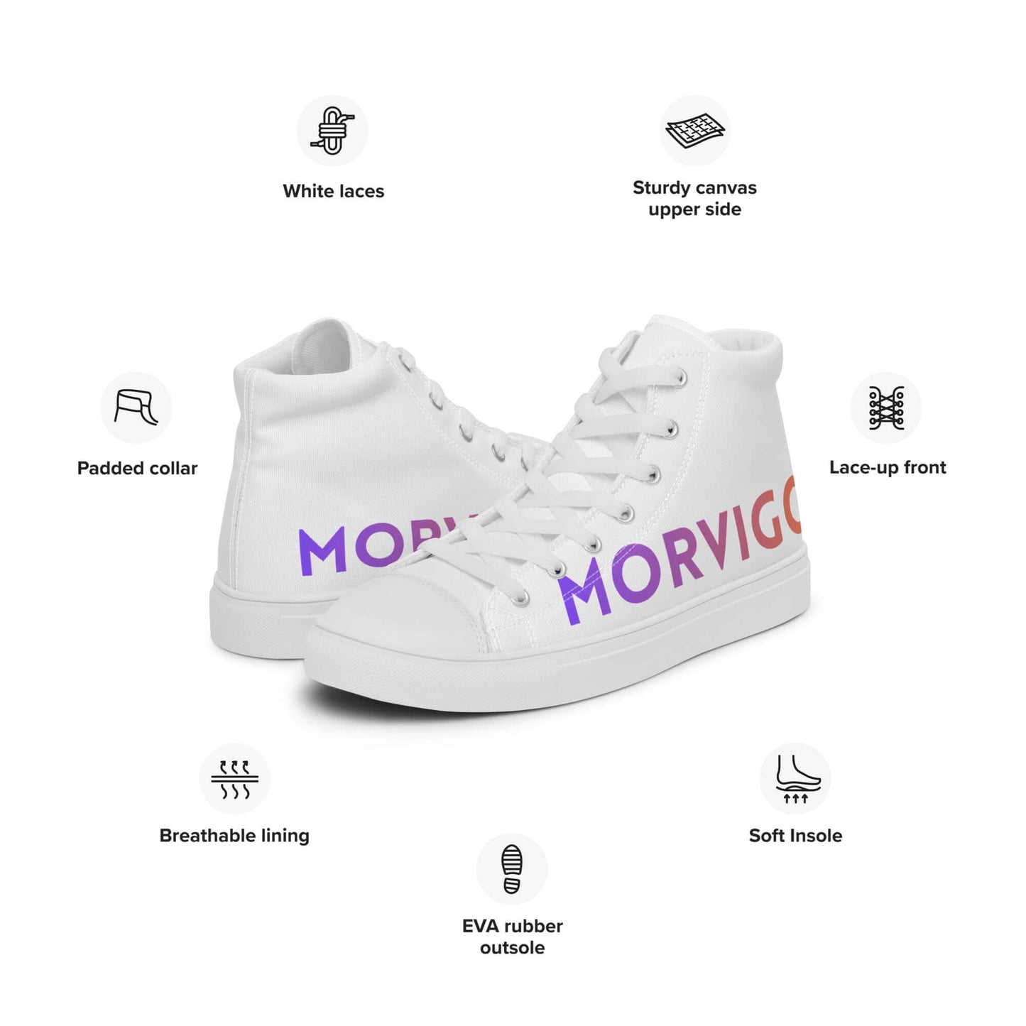 Men’s high top canvas shoes - Morvigo
