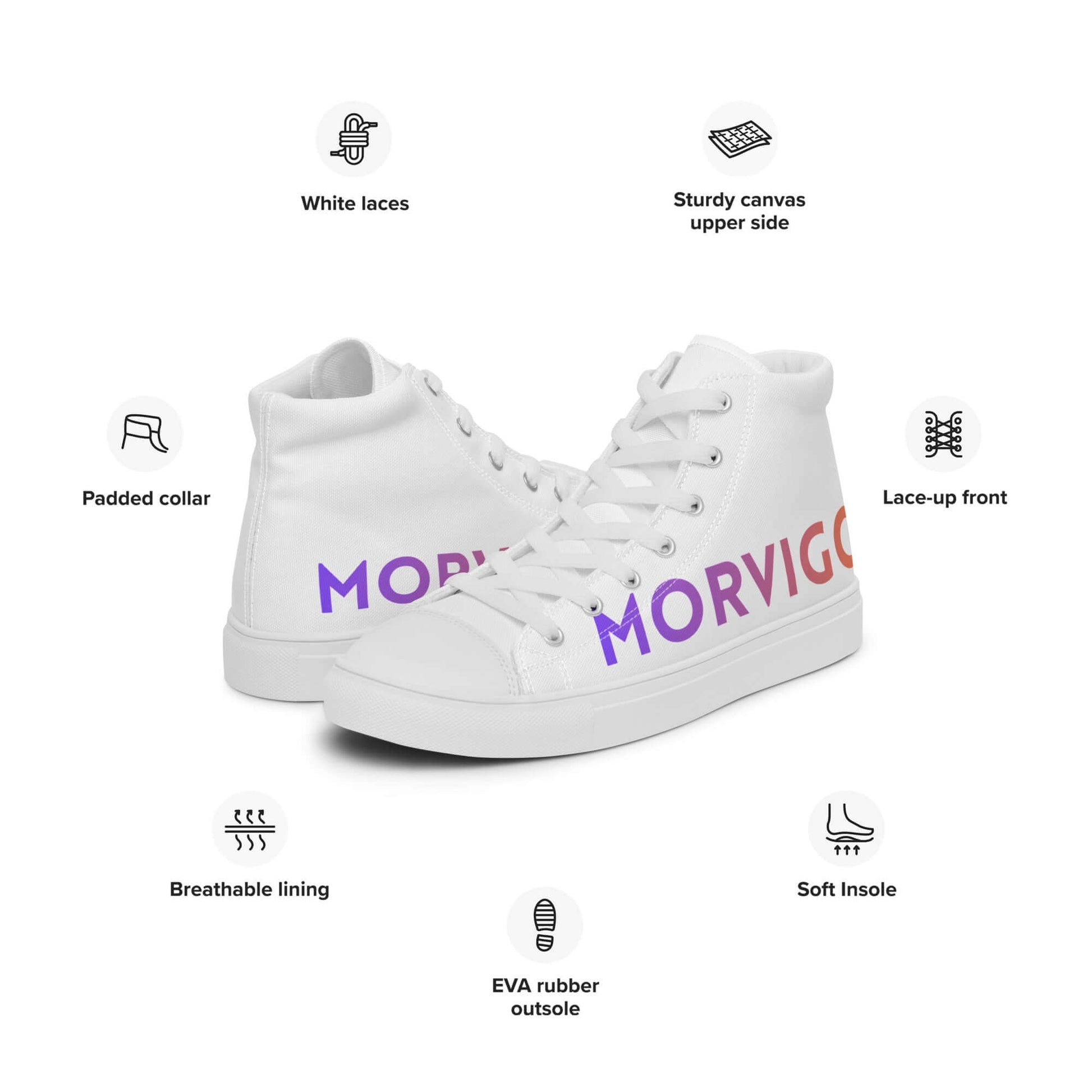 Men’s high top canvas shoes - Morvigo