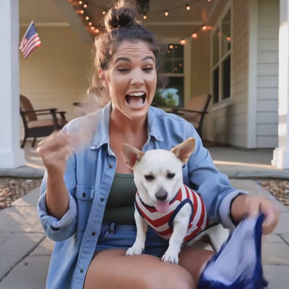 American Flag Dog Shirt, USA Patriotic Pet Vest,Independence Day Clothes for Small Dogs Cats